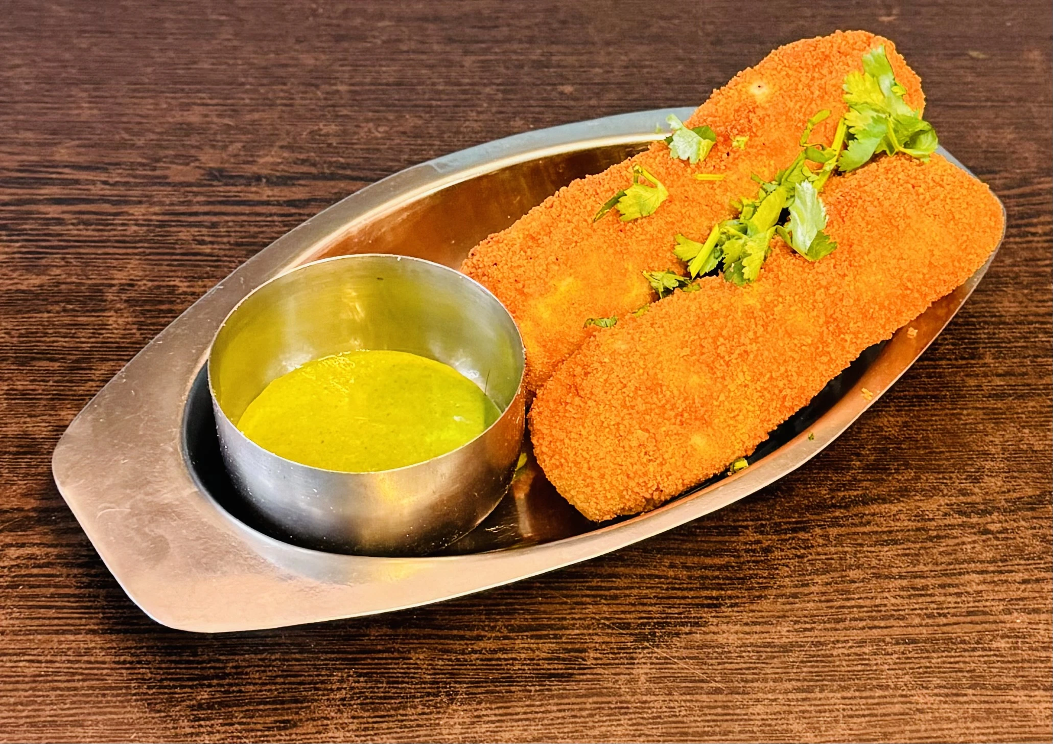 Spicy Mutton Roll (2 in a Portion) +Green sauce (NON VEG)